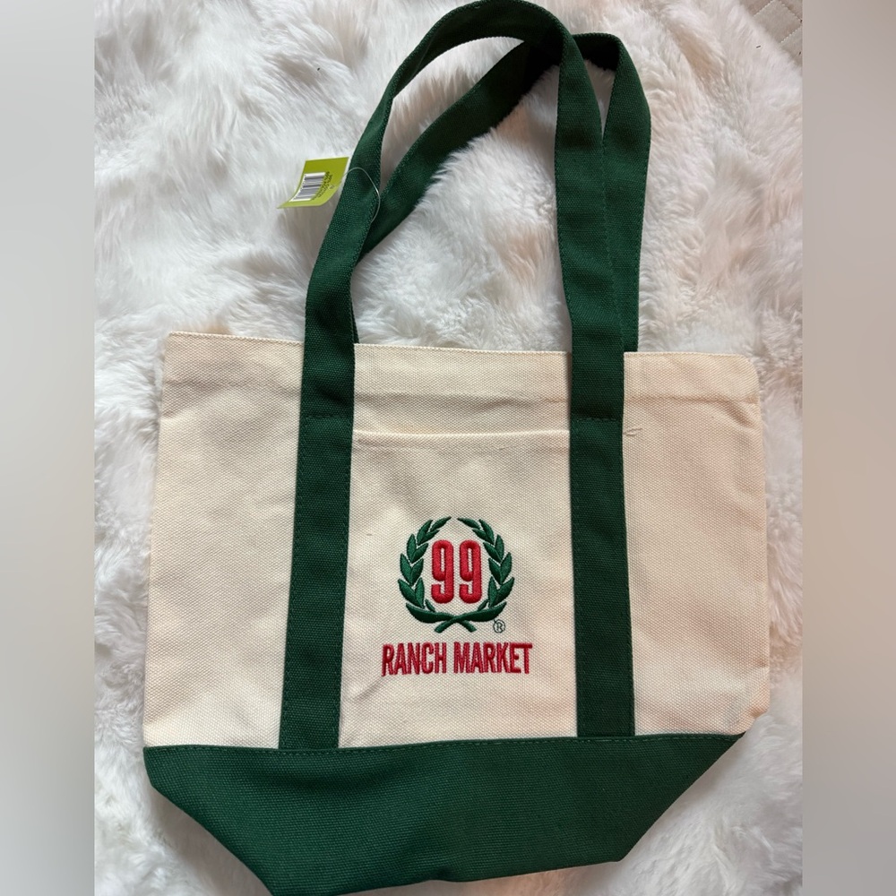 New 99 Ranch Market mini green canvas tote bag